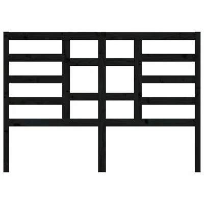 VidaXL Tête de lit Noir 126x4x104 cm Bois massif de pin 6 VidaXL Tête de lit Noir 126x4x104 cm Bois massif de pin – Image 4