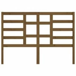 VidaXL Tête de lit Marron miel 156x4x104 cm Bois massif de pin -Têtes et pieds de lit Soldes image 4 818148