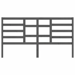 VidaXL Tête de lit Gris 186x4x104 cm Bois massif de pin -Têtes et pieds de lit Soldes image 4 818157