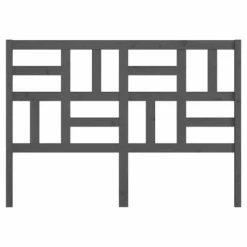 VidaXL Tête de lit Gris 141x4x104 cm Bois massif de pin -Têtes et pieds de lit Soldes image 4 818187