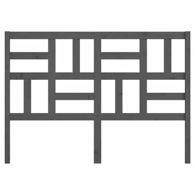 VidaXL Tête de lit Gris 146x4x104 cm Bois massif de pin 6 VidaXL Tête de lit Gris 146x4x104 cm Bois massif de pin – Image 4