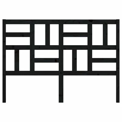 VidaXL Tête de lit Noir 146x4x104 cm Bois massif de pin 6 VidaXL Tête de lit Noir 146x4x104 cm Bois massif de pin – Image 4