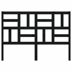 VidaXL Tête de lit Noir 156x4x104 cm Bois massif de pin -Têtes et pieds de lit Soldes image 4 818199