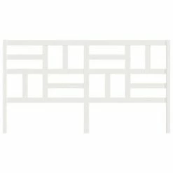 VidaXL Tête de lit Blanc 186x4x104 cm Bois massif de pin -Têtes et pieds de lit Soldes image 4 818206