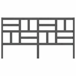 VidaXL Tête de lit Gris 186x4x104 cm Bois massif de pin -Têtes et pieds de lit Soldes image 4 818207