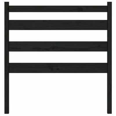 VidaXL Tête de lit Noir 96x4x100 cm Bois massif de pin 6 VidaXL Tête de lit Noir 96x4x100 cm Bois massif de pin – Image 4