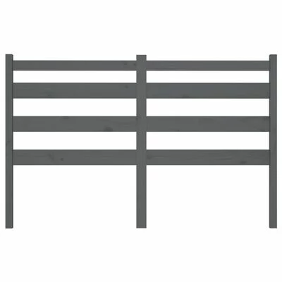 VidaXL Tête de lit Gris 126x4x100 cm Bois massif de pin 6 VidaXL Tête de lit Gris 126x4x100 cm Bois massif de pin – Image 4