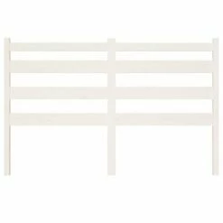 VidaXL Tête de lit Blanc 146x4x100 cm Bois massif de pin -Têtes et pieds de lit Soldes image 4 818421