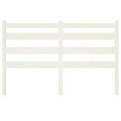 VidaXL Tête de lit Blanc 156x4x100 cm Bois massif de pin -Têtes et pieds de lit Soldes image 4 818426