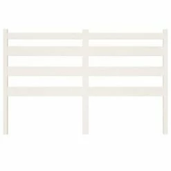VidaXL Tête de lit Blanc 186x4x100 cm Bois massif de pin -Têtes et pieds de lit Soldes image 4 818436