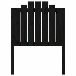 VidaXL Tête de lit Noir 81x4x110 cm Bois massif de pin -Têtes et pieds de lit Soldes image 4 818449