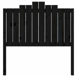 VidaXL Tête de lit Noir 106x4x110 cm Bois massif de pin -Têtes et pieds de lit Soldes image 4 818459