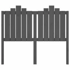 VidaXL Tête de lit Gris 126x4x110 cm Bois massif de pin -Têtes et pieds de lit Soldes image 4 818462