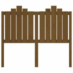 VidaXL Tête de lit Marron miel 126x4x110 cm Bois massif de pin -Têtes et pieds de lit Soldes image 4 818463