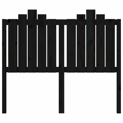 VidaXL Tête de lit Noir 126x4x110 cm Bois massif de pin 6 VidaXL Tête de lit Noir 126x4x110 cm Bois massif de pin – Image 4