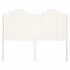 VidaXL Tête de lit Blanc 141x4x110 cm Bois massif de pin -Têtes et pieds de lit Soldes image 4 818466