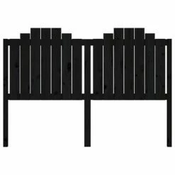 VidaXL Tête de lit Noir 156x4x110 cm Bois massif de pin -Têtes et pieds de lit Soldes image 4 818479