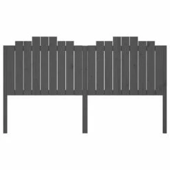 VidaXL Tête de lit Gris 186x4x110 cm Bois massif de pin -Têtes et pieds de lit Soldes image 4 818487