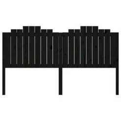 VidaXL Tête de lit Noir 186x4x110 cm Bois massif de pin -Têtes et pieds de lit Soldes image 4 818489