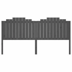 VidaXL Tête de lit Gris 206x4x110 cm Bois massif de pin -Têtes et pieds de lit Soldes image 4 818492