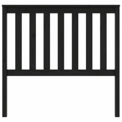 VidaXL Tête de lit Noir 106x6x101 cm Bois massif de pin -Têtes et pieds de lit Soldes image 4 818509