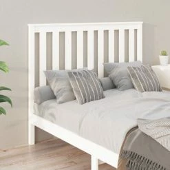 VidaXL Tête de lit Blanc 126x6x101 cm Bois massif de pin 11 VidaXL Tête de lit Blanc 126x6x101 cm Bois massif de pin -Têtes et pieds de lit Soldes image 4 818511