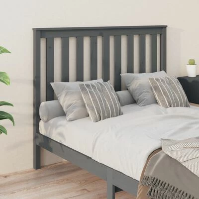 VidaXL Tête de lit Gris 146x6x101 cm Bois massif de pin 6 VidaXL Tête de lit Gris 146x6x101 cm Bois massif de pin – Image 4