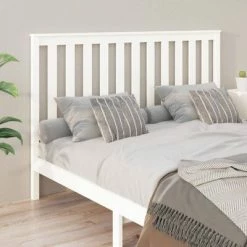 VidaXL Tête de lit Blanc 156x6x101 cm Bois massif de pin 11 VidaXL Tête de lit Blanc 156x6x101 cm Bois massif de pin -Têtes et pieds de lit Soldes image 4 818526