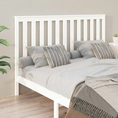 VidaXL Tête de lit Blanc 156x6x101 cm Bois massif de pin 6 VidaXL Tête de lit Blanc 156x6x101 cm Bois massif de pin – Image 4