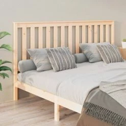 VidaXL Tête de lit 186x6x101 cm Bois massif de pin -Têtes et pieds de lit Soldes image 4 818535