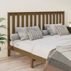 VidaXL Tête de lit Marron miel 186x6x101 cm Bois massif de pin -Têtes et pieds de lit Soldes image 4 818538