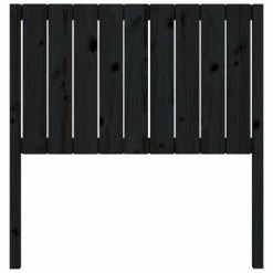 VidaXL Tête de lit Noir 95,5x4x100 cm Bois massif de pin -Têtes et pieds de lit Soldes image 4 818854