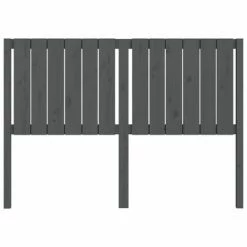 VidaXL Tête de lit Gris 145,5x4x100 cm Bois massif de pin -Têtes et pieds de lit Soldes image 4 818872