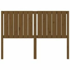 VidaXL Tête de lit Marron miel 145,5x4x100 cm Bois massif de pin -Têtes et pieds de lit Soldes image 4 818873