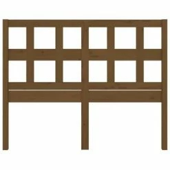 VidaXL Tête de lit Marron miel 155,5x4x100 cm Bois massif de pin -Têtes et pieds de lit Soldes image 4 818928