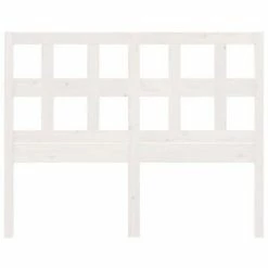 VidaXL Tête de lit Blanc 185,5x4x100 cm Bois massif de pin -Têtes et pieds de lit Soldes image 4 818936