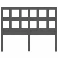 VidaXL Tête de lit Gris 185,5x4x100 cm Bois massif de pin -Têtes et pieds de lit Soldes image 4 818937