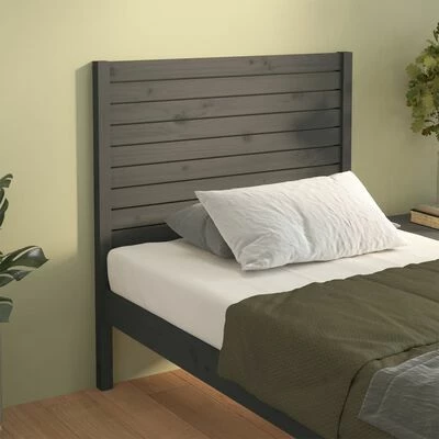 VidaXL Tête de lit Gris 81x4x100 cm Bois massif de pin 6 VidaXL Tête de lit Gris 81x4x100 cm Bois massif de pin – Image 4