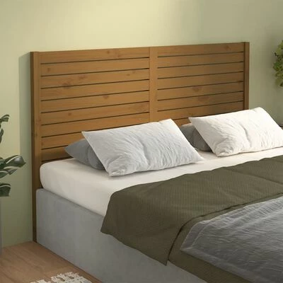 VidaXL Tête de lit Marron miel 126x4x100 cm Bois massif de pin 6 VidaXL Tête de lit Marron miel 126x4x100 cm Bois massif de pin – Image 4