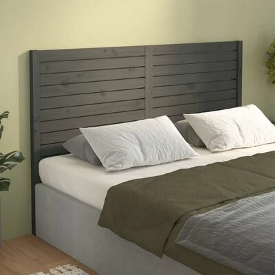 VidaXL Tête de lit Gris 206x4x100 cm Bois massif de pin 6 VidaXL Tête de lit Gris 206x4x100 cm Bois massif de pin – Image 4
