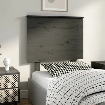 VidaXL Tête de lit Gris 79x6x82,5 cm Bois massif de pin 6 VidaXL Tête de lit Gris 79x6x82,5 cm Bois massif de pin – Image 4