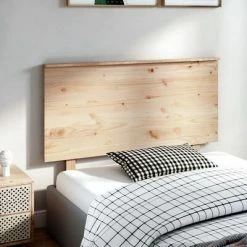 VidaXL Tête de lit 124x6x82,5 cm Bois massif de pin -Têtes et pieds de lit Soldes image 4 819160