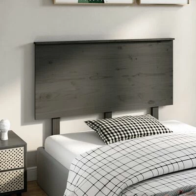 VidaXL Tête de lit Gris 124x6x82,5 cm Bois massif de pin 6 VidaXL Tête de lit Gris 124x6x82,5 cm Bois massif de pin – Image 4