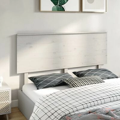 VidaXL Tête de lit Blanc 164x6x82,5 cm Bois massif de pin 6 VidaXL Tête de lit Blanc 164x6x82,5 cm Bois massif de pin – Image 4