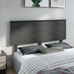 VidaXL Tête de lit Gris 164x6x82,5 cm Bois massif de pin 11 VidaXL Tête de lit Gris 164x6x82,5 cm Bois massif de pin -Têtes et pieds de lit Soldes image 4 819182