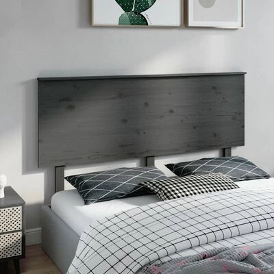 VidaXL Tête de lit Gris 164x6x82,5 cm Bois massif de pin 6 VidaXL Tête de lit Gris 164x6x82,5 cm Bois massif de pin – Image 4