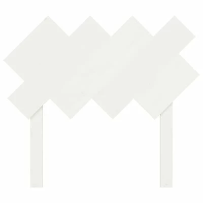 VidaXL Tête de lit Blanc 92x3x81 cm Bois massif de pin 6 VidaXL Tête de lit Blanc 92x3x81 cm Bois massif de pin – Image 4