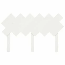 VidaXL Tête de lit Blanc 132x3x81 cm Bois massif de pin -Têtes et pieds de lit Soldes image 4 819216