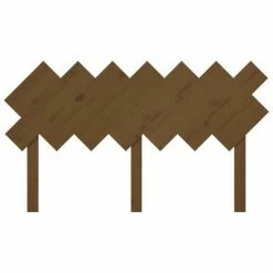 VidaXL Tête de lit Marron miel 151,5x3x81 cm Bois massif de pin -Têtes et pieds de lit Soldes image 4 819228