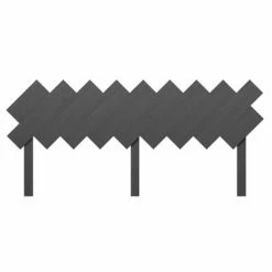 VidaXL Tête de lit Gris 178x3x80,5 cm Bois massif de pin -Têtes et pieds de lit Soldes image 4 819237